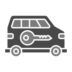 Van Greyscale Glyph Icon