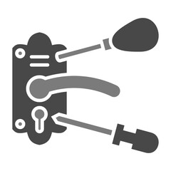 Lock Repair Greyscale Glyph Icon