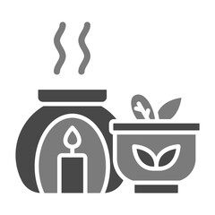 Aromatherapy Greyscale Glyph Icon