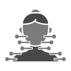 Acupuncture Greyscale Glyph Icon