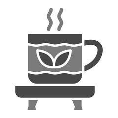 Herbal Tea Greyscale Glyph Icon