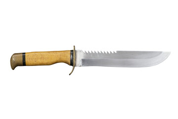 hunting knife with cartilage cutter isolate