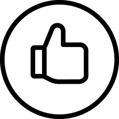 Thumbs up line icon.