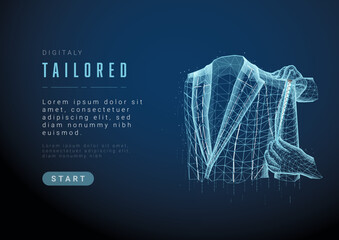 Digital Tailored Low Poly Tech Abstract Custom Made Bespoke