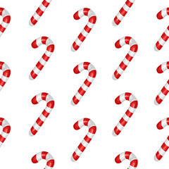 Christmas and New Year pattern. Holiday candies for postcards and boxes. Vector illustration concept