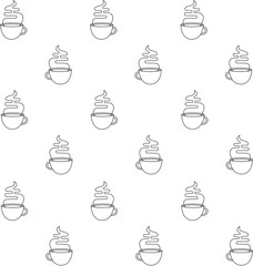 cup pattern. autumn design pattern vector version