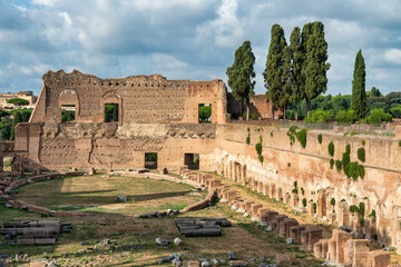 Ruins of Roman Forum in Rome, Italy