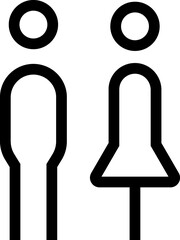 Obraz premium Man and woman, male and female sign. WC symbol