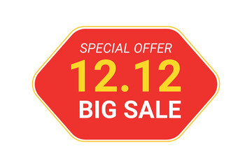 12.12 Special day big sale banner element design.