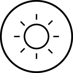 Sun linear icon