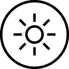 Sun linear icon