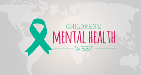 Children's Mental Health Week Background Banner Illustration