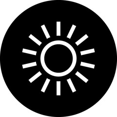 Sun linear icon