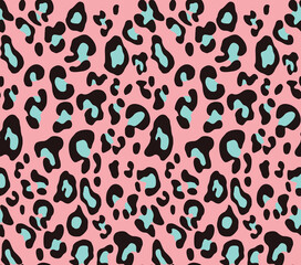 Leopard print pink background fashion design for textile, animal pattern