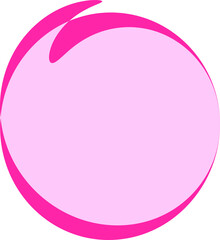 Pink circle abstract shape png