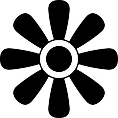 Obraz premium Flower, blossom black icon