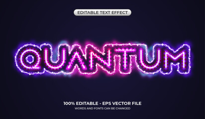 Physic Quantum text effect. Editable Electric Gamer text effect. Amazing scientific theme