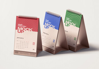Vertical Desk Calendar Mockup