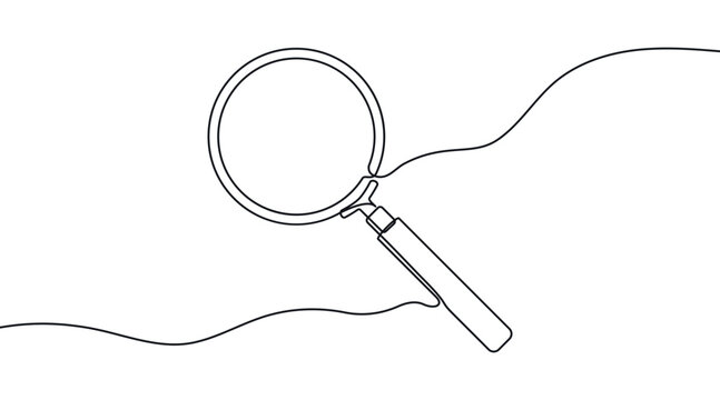 Hand drawn retro magnifying glass  Free PNG Sticker  rawpixel