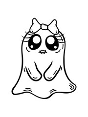 Süßes kleines Geister Mädchen 