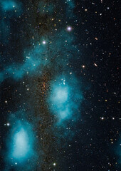 Star field in space and a nebulae