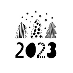 Happy new year 2023, graphic design template