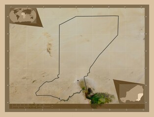 Diffa, Niger. Low-res satellite. Major cities