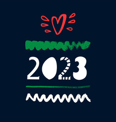 Happy new year 2023, design template - 542511978