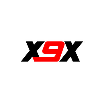 X9X company name initial letters icon. X9X icon.