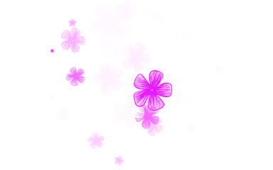 Fototapeta na wymiar Light Purple vector elegant wallpaper with flowers.