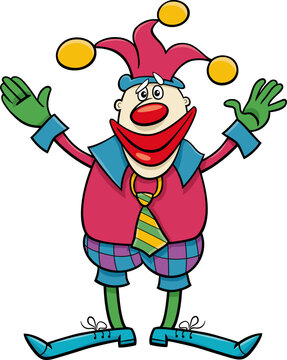 cartoon clown or jester comic character