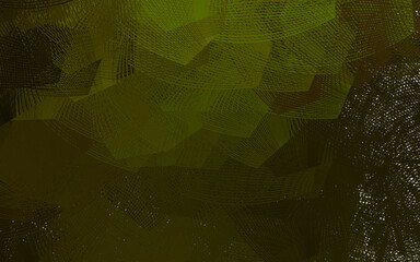 Dark Green, Yellow vector template with bent lines.
