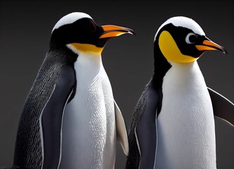 Cute penguins, 3D, Artificial Intelligence generated