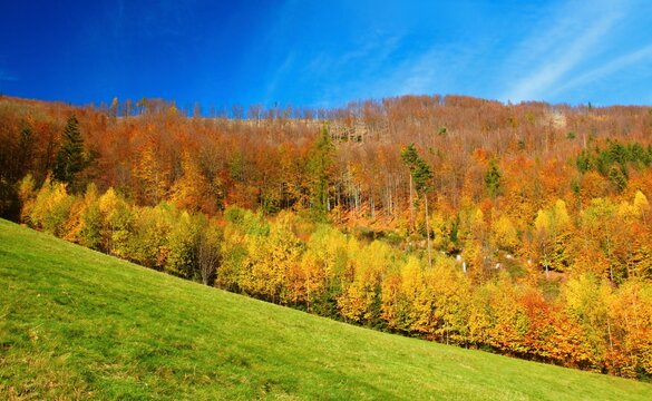 Ondrejnik mountain in the Beskydy Mountains in Moravia in the Czech Republic.