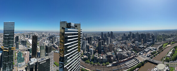 Melbourne city skyline,  city living.  Melbourne. Australia
