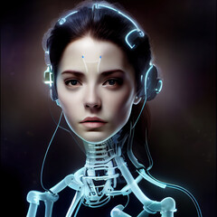 Girl android portrait