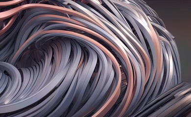 Abstract shapes, waveforms, computer generated background