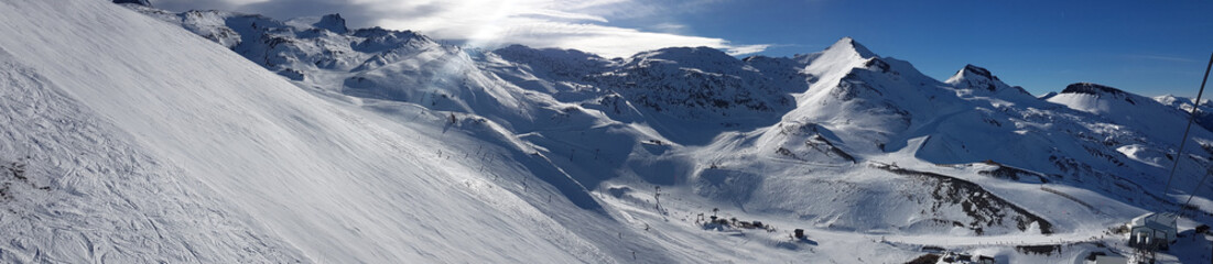 Panorama of Mountain at Les Deux Alpes, Mont-de-Lans, France 
