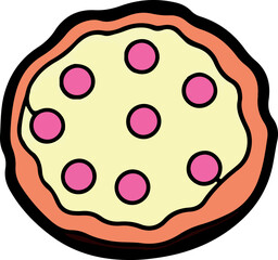 pizza icon , pizza isolate, pizza slice illustration 