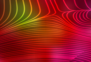 Dark Green, Red vector background with stright stripes.
