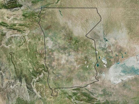 Omusati, Namibia. High-res satellite. No legend