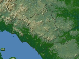 Chontales, Nicaragua. Physical. No legend