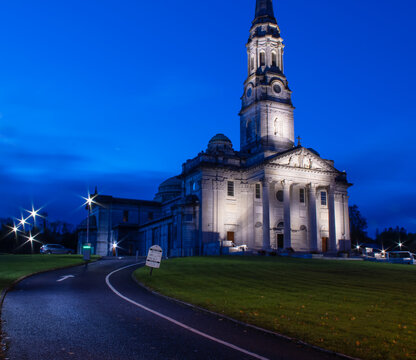 Cavan Cathedral, Ireland at twilight