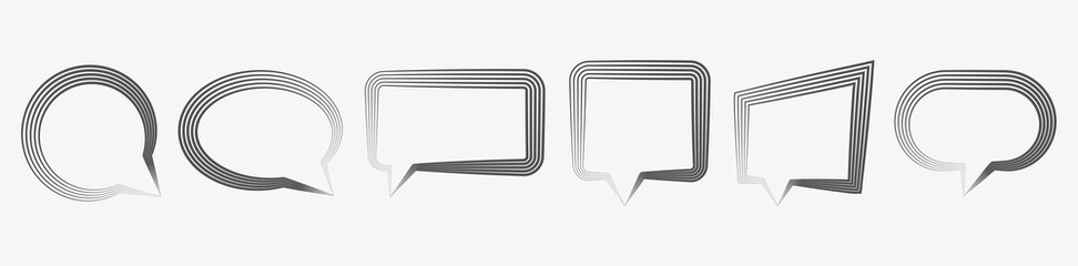 Collection of stylish comment banner.Modern comment banner set