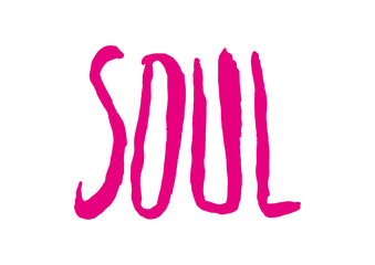 Soul vector lettering