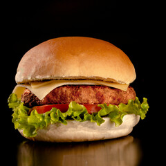 Lanche fast food de hamburguer com sabor especial gourmet