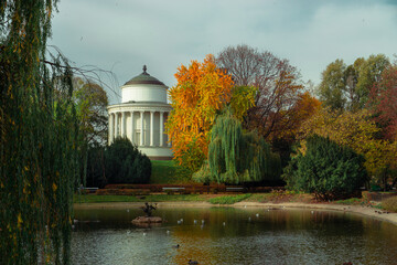 Temple of Vesta in the Saxon Garden in Warsaw