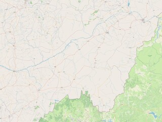 Naklejka premium Taraba, Nigeria. OSM. No legend