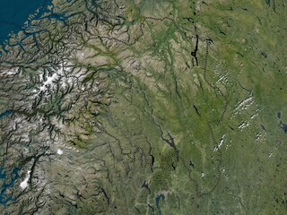 Innlandet, Norway. Low-res satellite. No legend