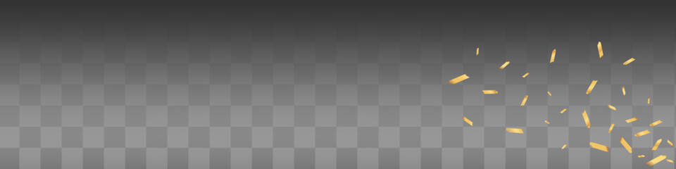 Yellow Confetti Vector Transparent Panoramic